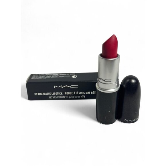 MAC Retro Matte Lipstick All Fired Up Bright Fuchsia Red 3g NIB Authentic - Picture 1 of 3